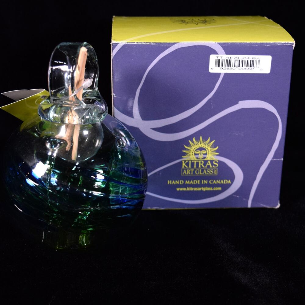 Kitras Art Glass Healing Scents From Heaven Handblown 4" Ornament Diffuser Oil